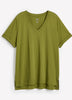Responsible, Boyfriend-Fit V-Neck Tee with Slits
