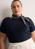 Fitted Boat-Neck Ribbed Knit Baby Tee