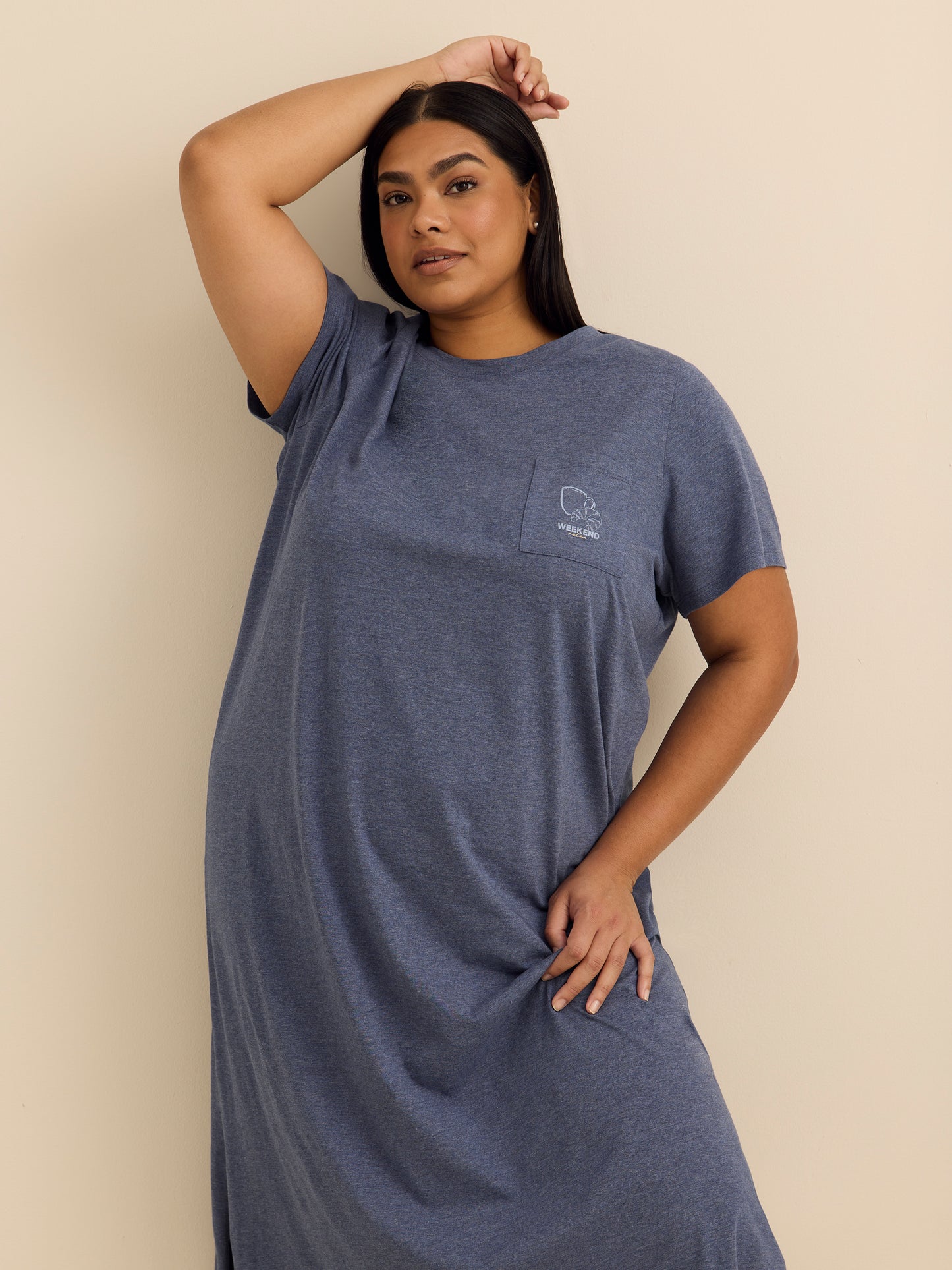 Robe de nuit longue à manches courtes - ti Voglio