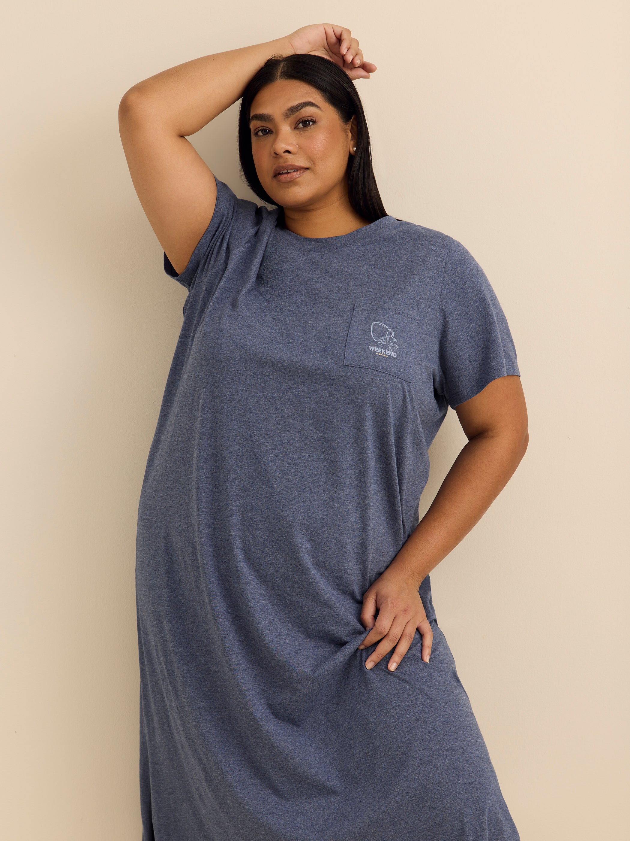 Robe de nuit longue à manches courtes - ti Voglio