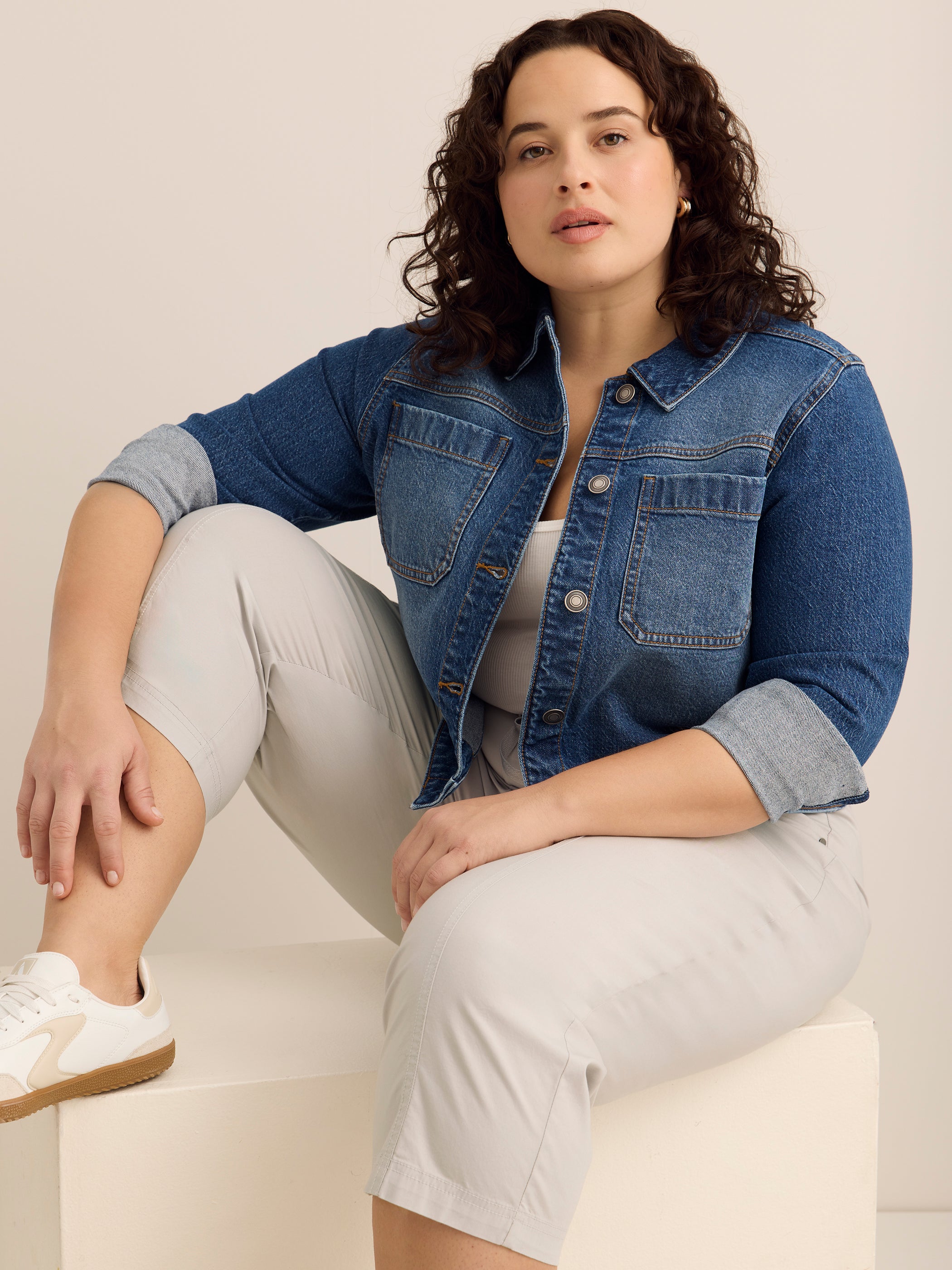 Solid Capri with Adjustable Waistband