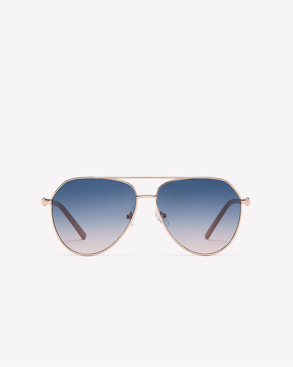 Golden Aviator Sunglasses