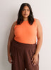 Ribbed Knit Fitted Tank Top