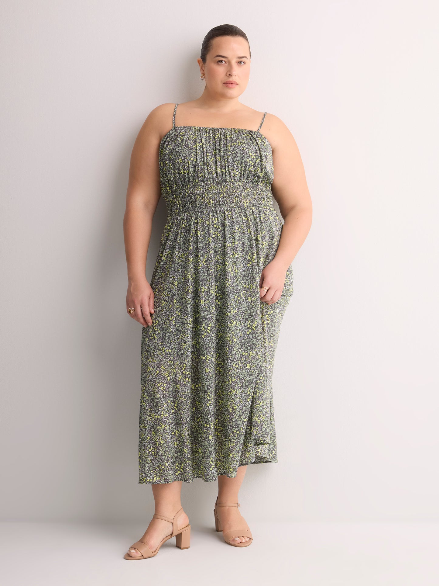 Robe longue sans manches à taille élastique - Addition Elle