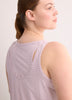 Textured Striped Swing Tank Top with Racerback Fooler - Active Zone