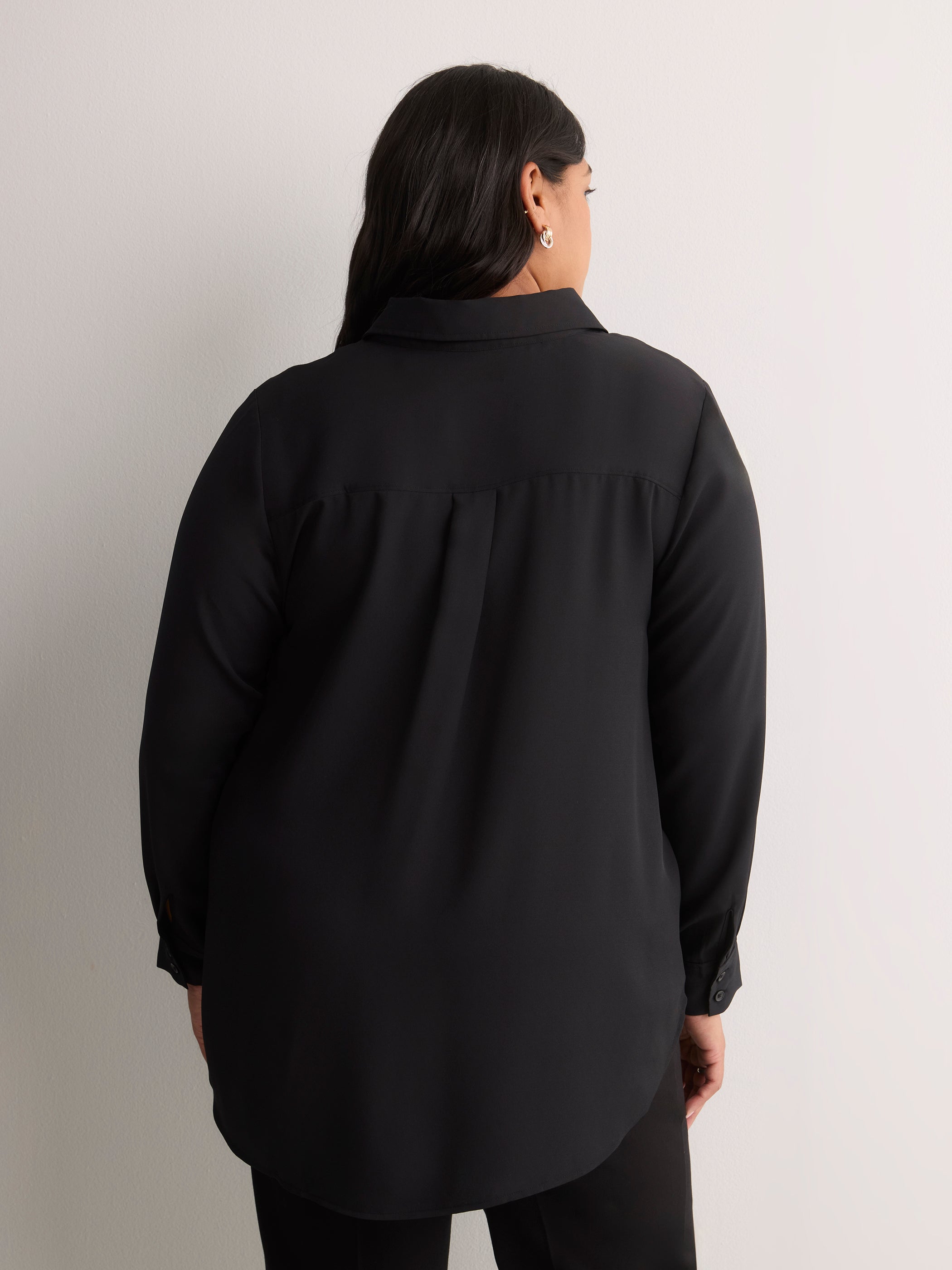 Silky Buttoned Down Tunic