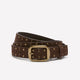 Brown Faux Suede Studded Denim Belt