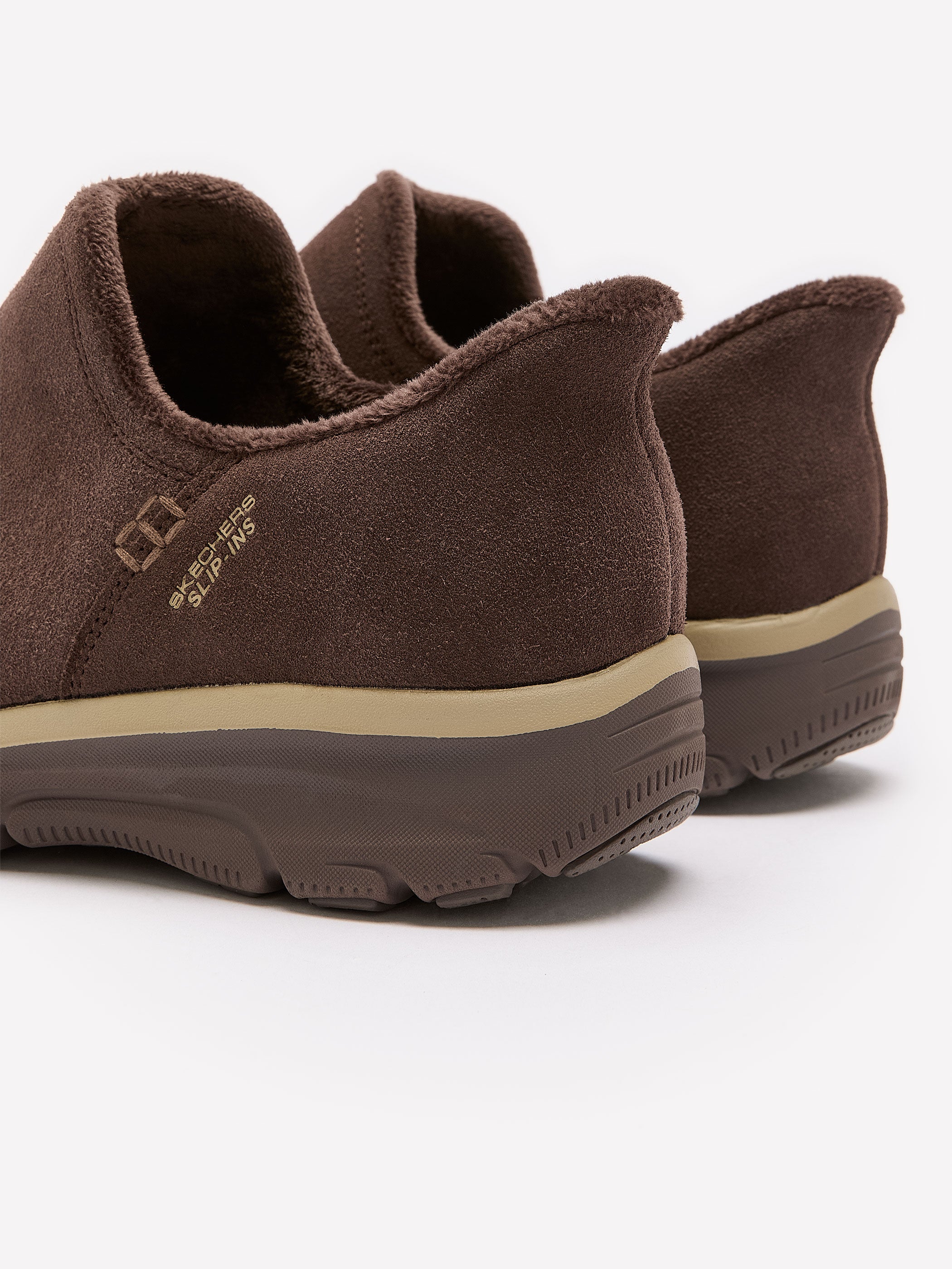 Wide Width, Relaxed-Fit Low-Heel Suede Bootie - Skechers