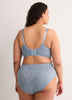 Blue Lace Underwire Padded T-Shirt Bra - tiVOGLIO