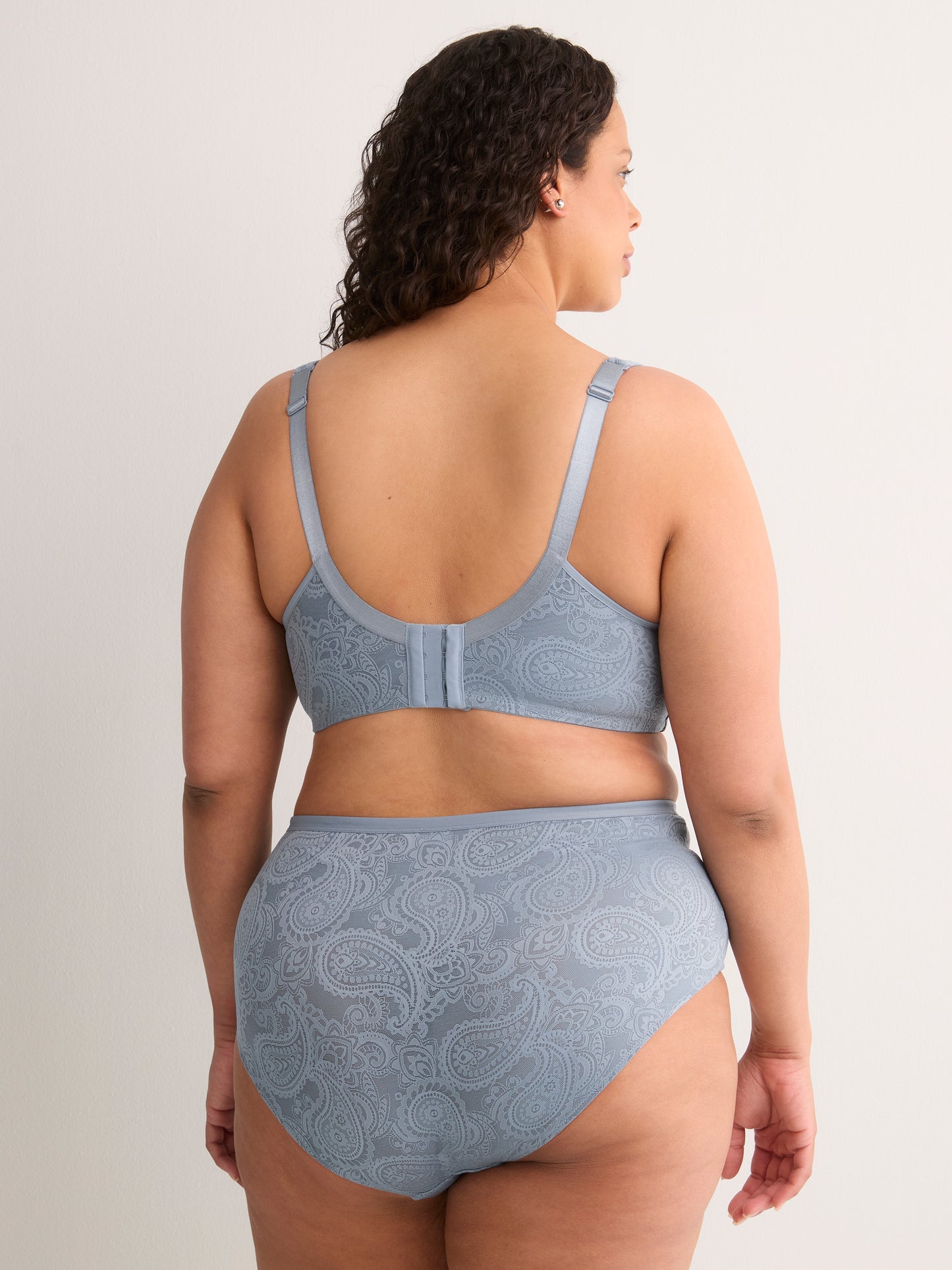 Blue Lace Underwire Padded T-Shirt Bra - tiVOGLIO