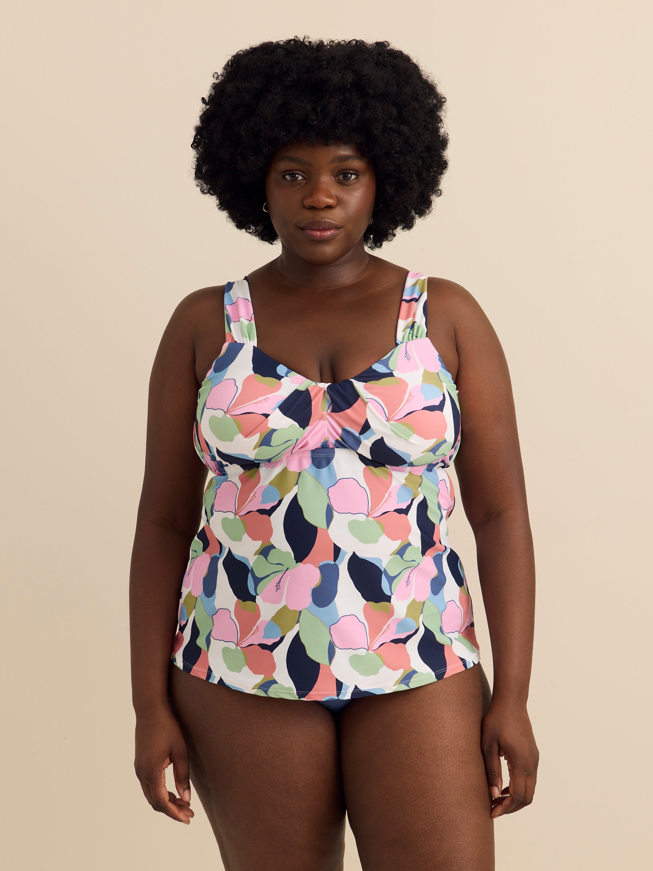 Haut tankini fleuri Rimini - Raisins Curve