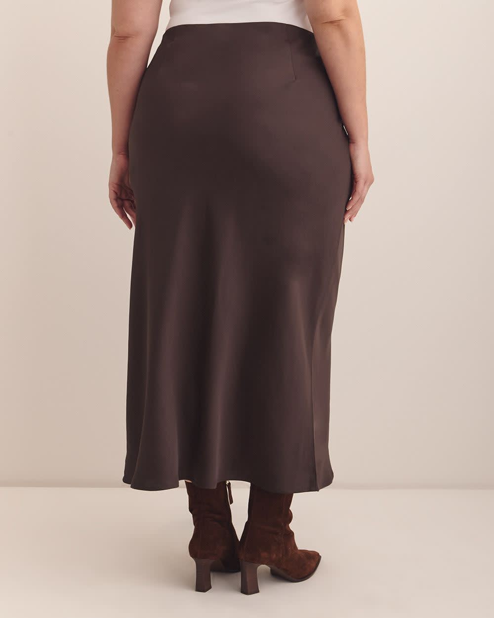 Satin Column Maxi Skirt