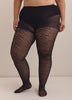 Black Fashion Tights with Cheetah Pattern