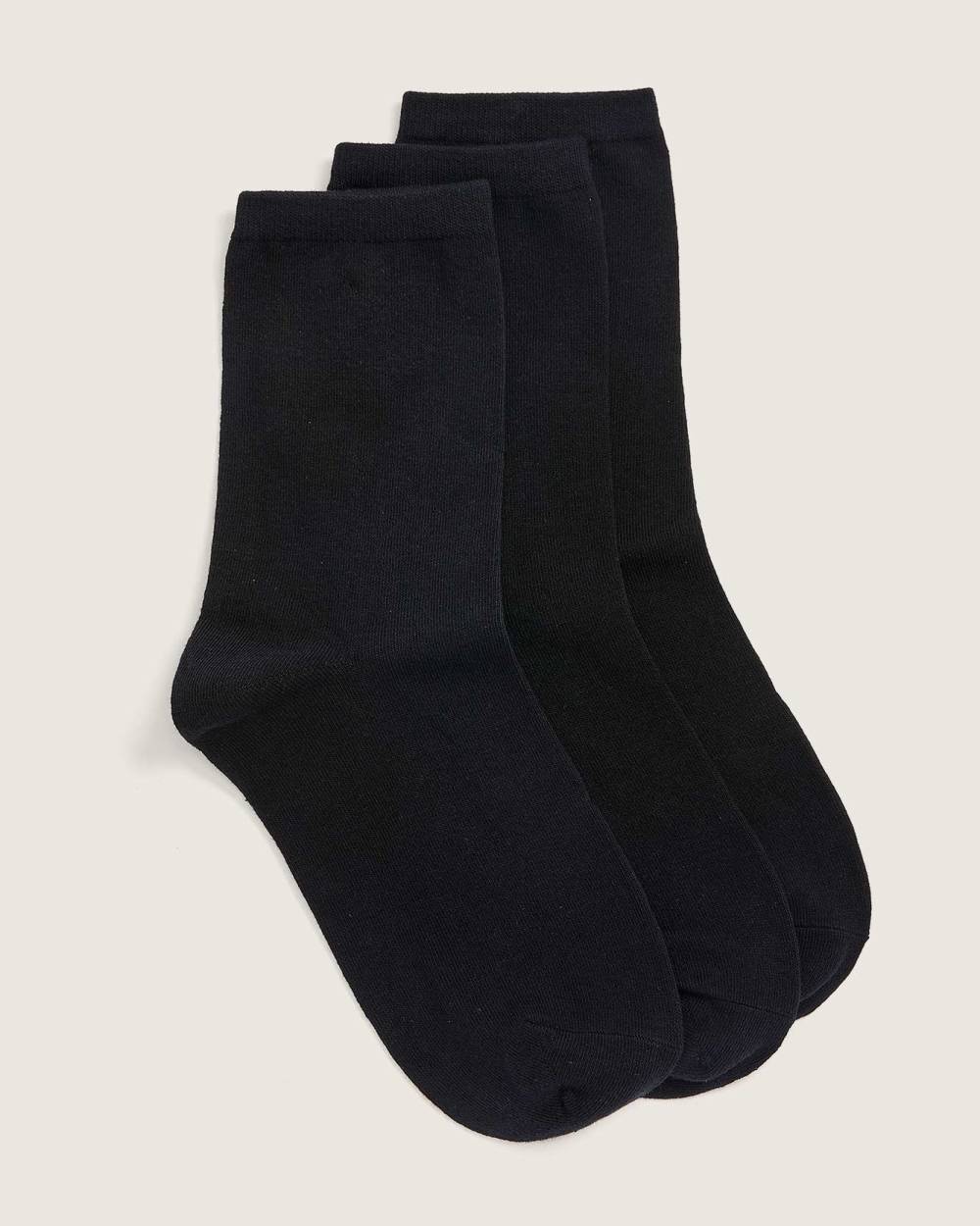 Chaussettes en coton, pqt de 3