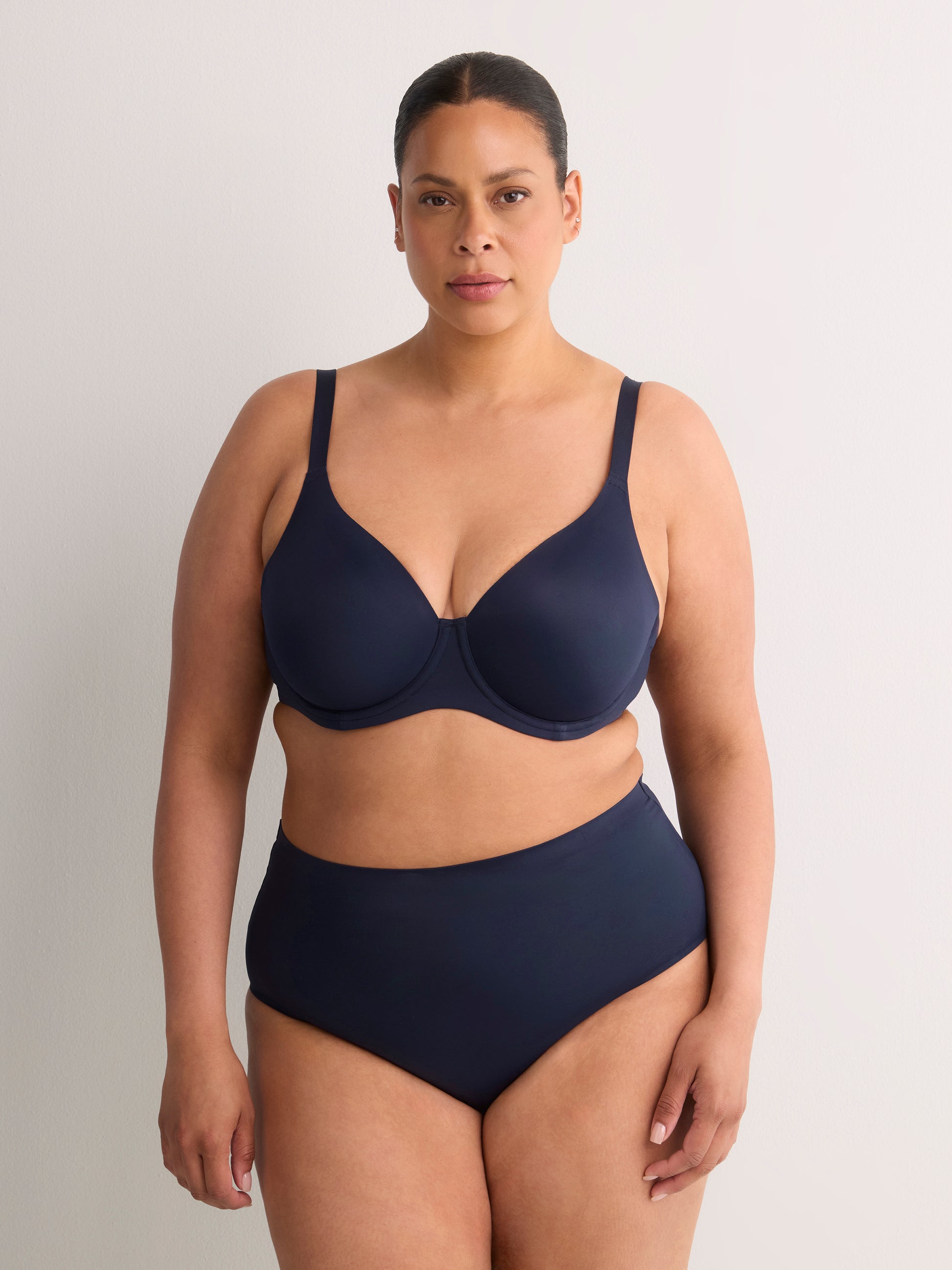 Second Skin Black Unlined Underwire Matte Bra - tiVOGLIO