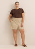 Linen Blend Pull-On Short