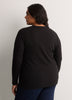 Boyfriend-Fit Long-Sleeve Rib Knit Tee