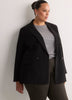 Black Double-Breasted City Blazer