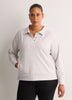 Fashion Flowy Waffle Knit Pullover with Collar - Active Zone