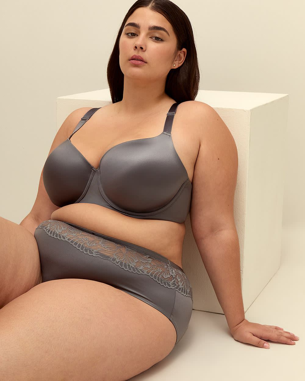 Breathable Underwire T-Shirt Bra with Lace - ti Voglio