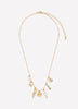Short Golden Necklace with Multi Seashell Charms