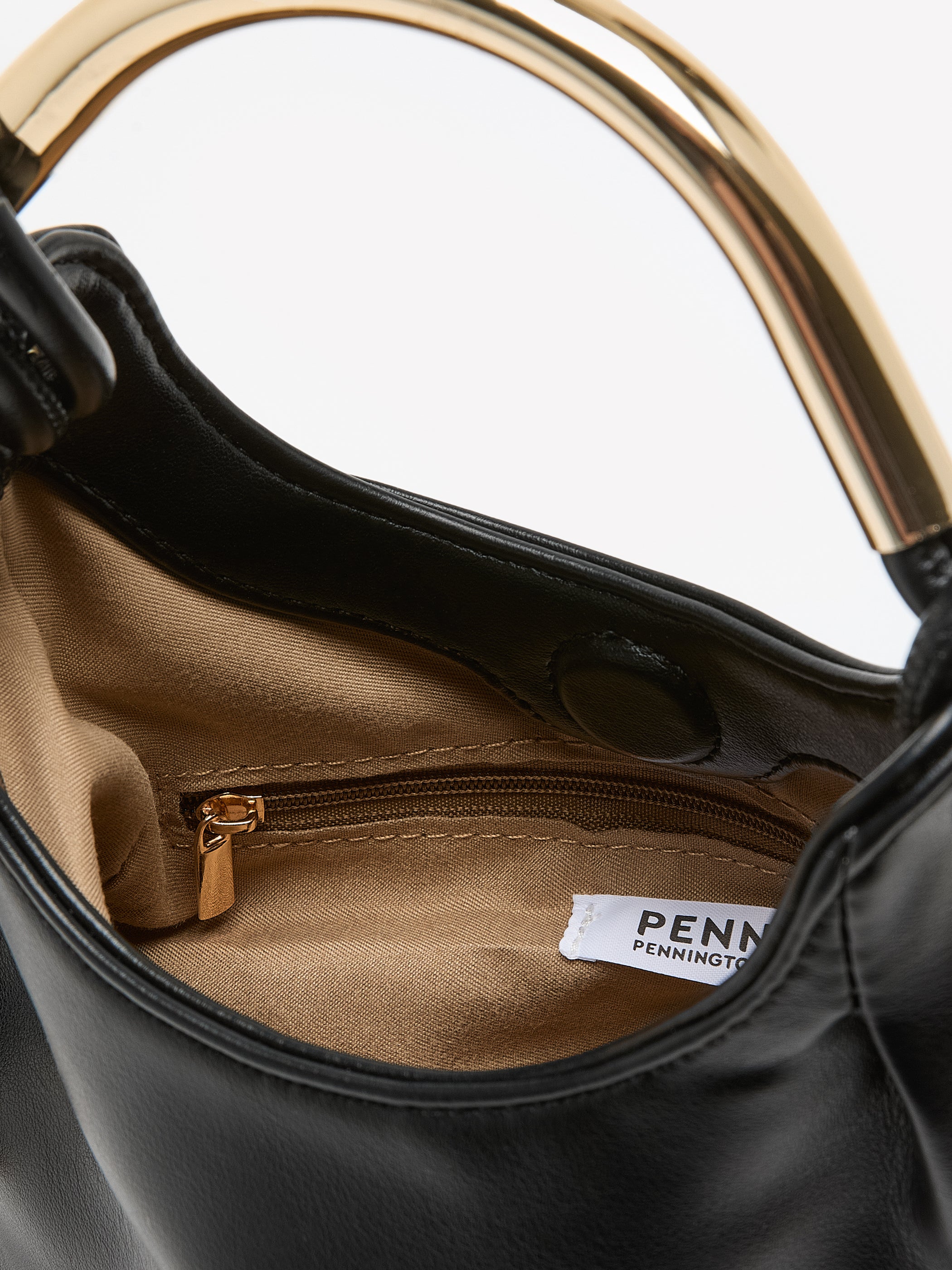 Sac à main de soirée en faux cuir avec poignée dorée - Addition Elle