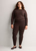 Brown Ponte de Roma Fashion Legging with Studded Side