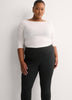 Charcoal Wide Pinstripe Tummy-Control Legging