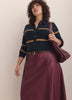A-Line Faux-Leather Maxi Skirt