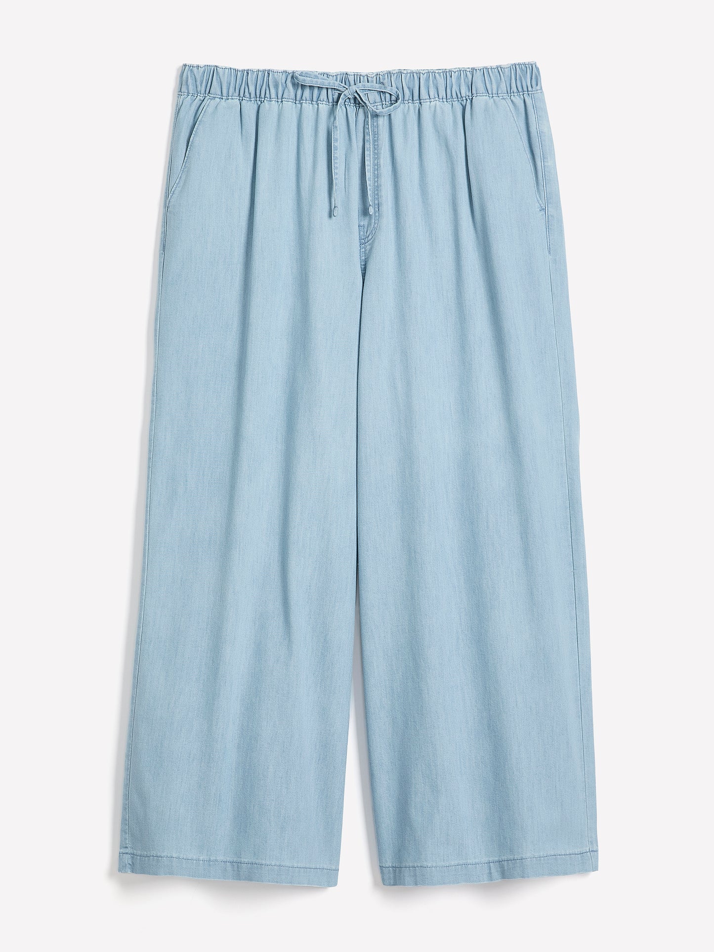 High-Rise Palazzo-Leg Pull-On Denim Pant - d/C JEANS
