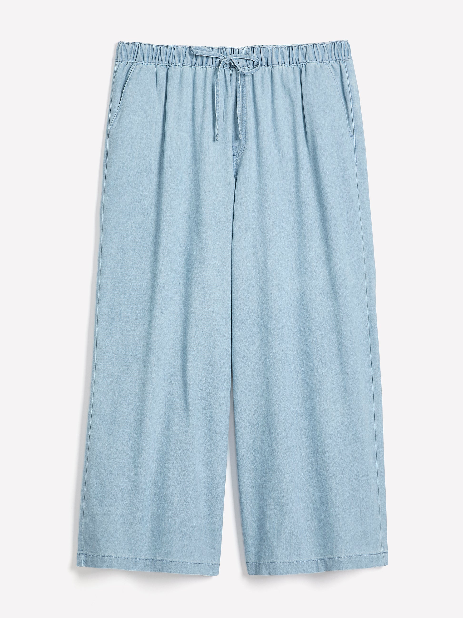 High-Rise Palazzo-Leg Pull-On Denim Pant - d/C JEANS