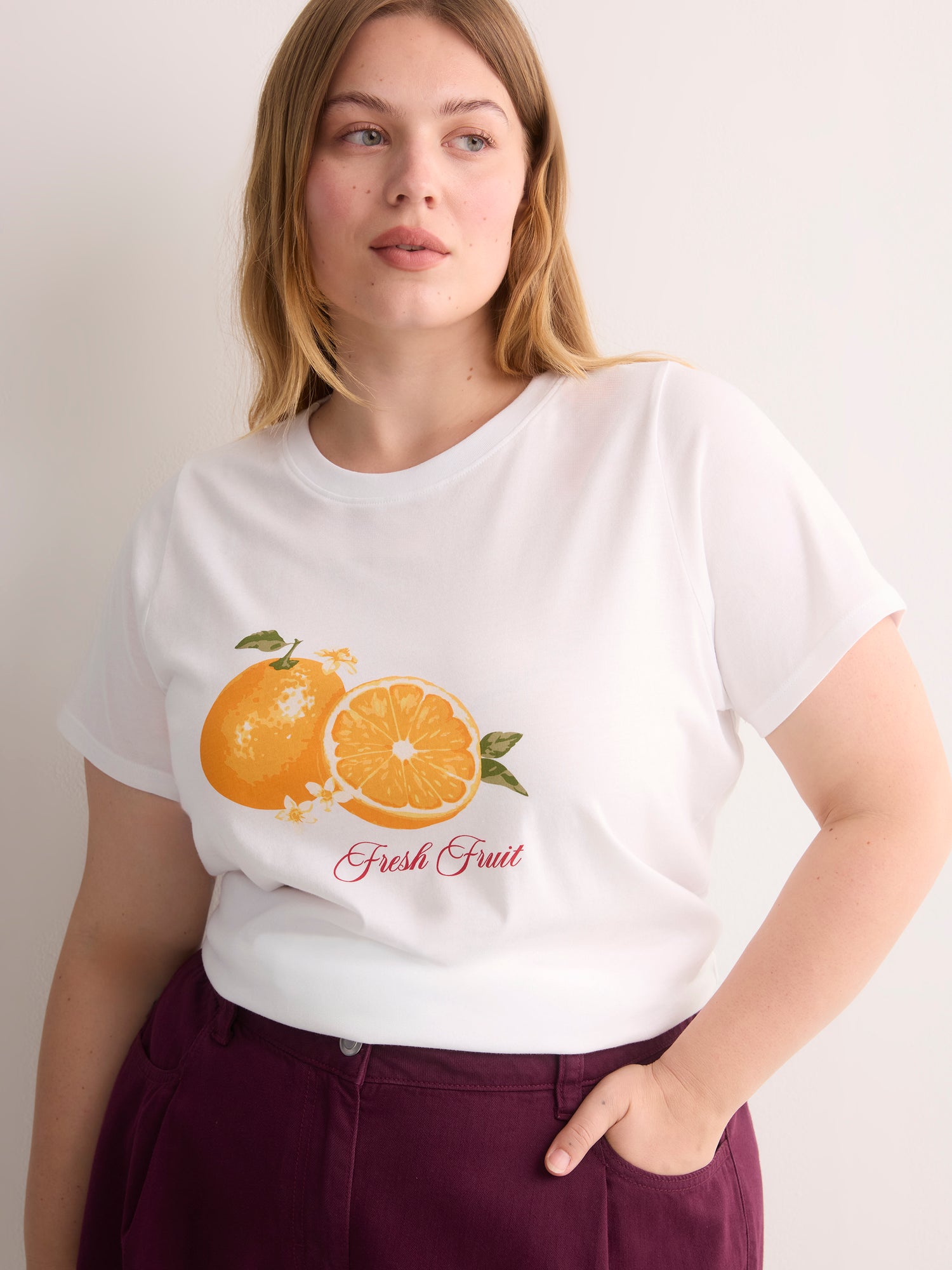 Crewneck Short-Sleeve Knit Top