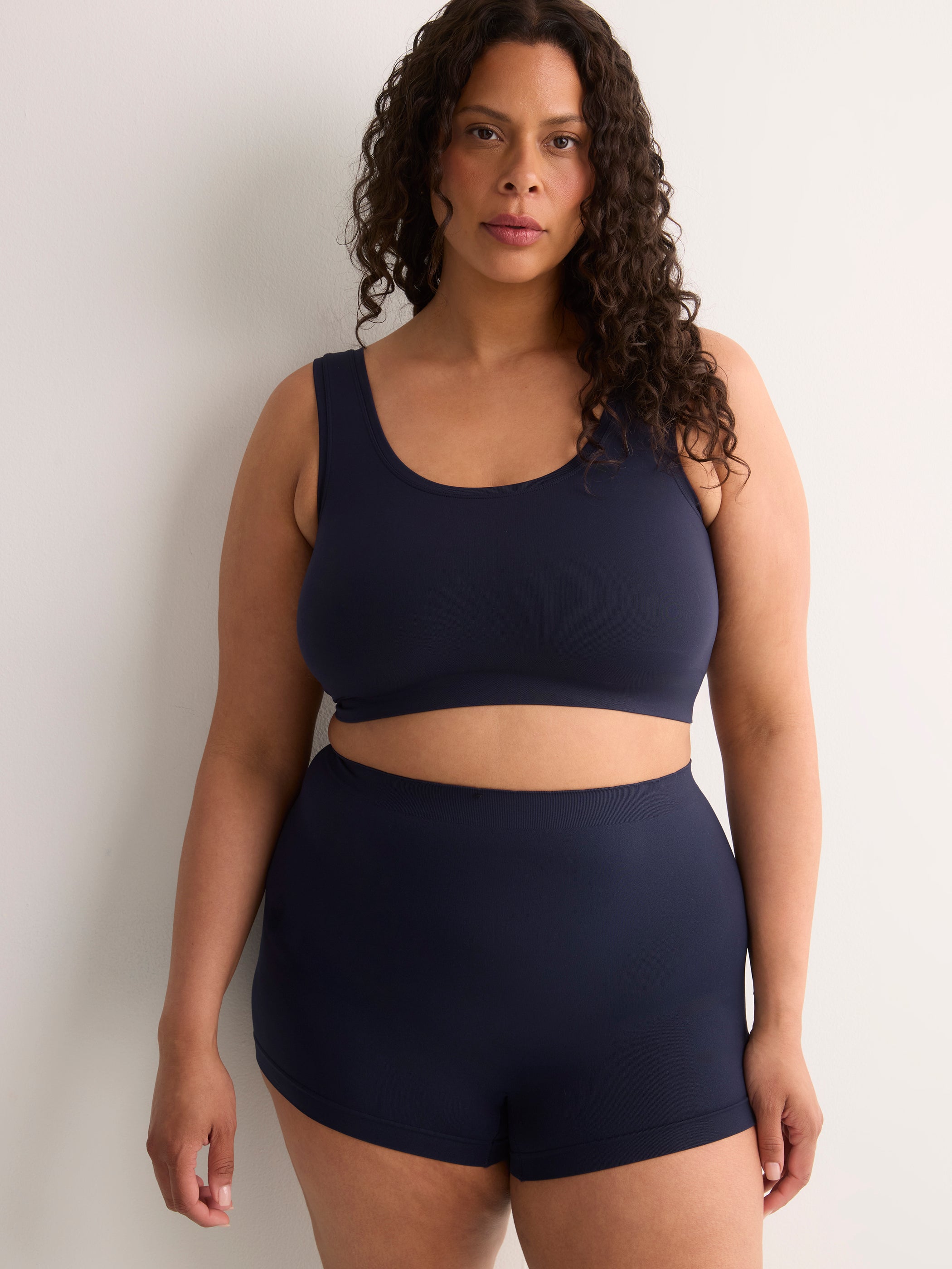 Navy Boyshort Seamless Brief - ti Voglio