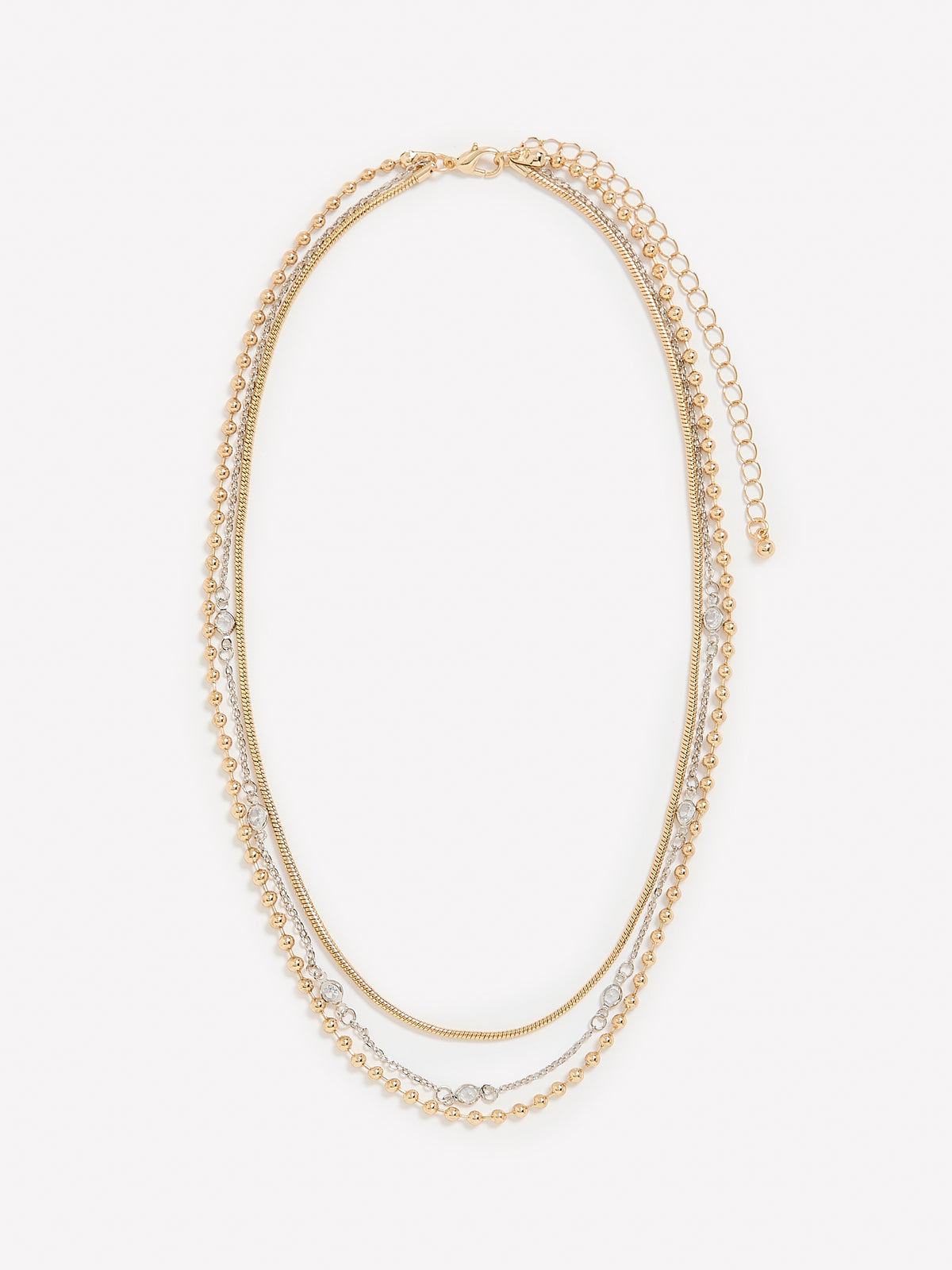 Multi-Layer Mixed Metal Necklace