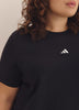 Black Short-Sleeve Crewneck Tee with Small Logo - adidas
