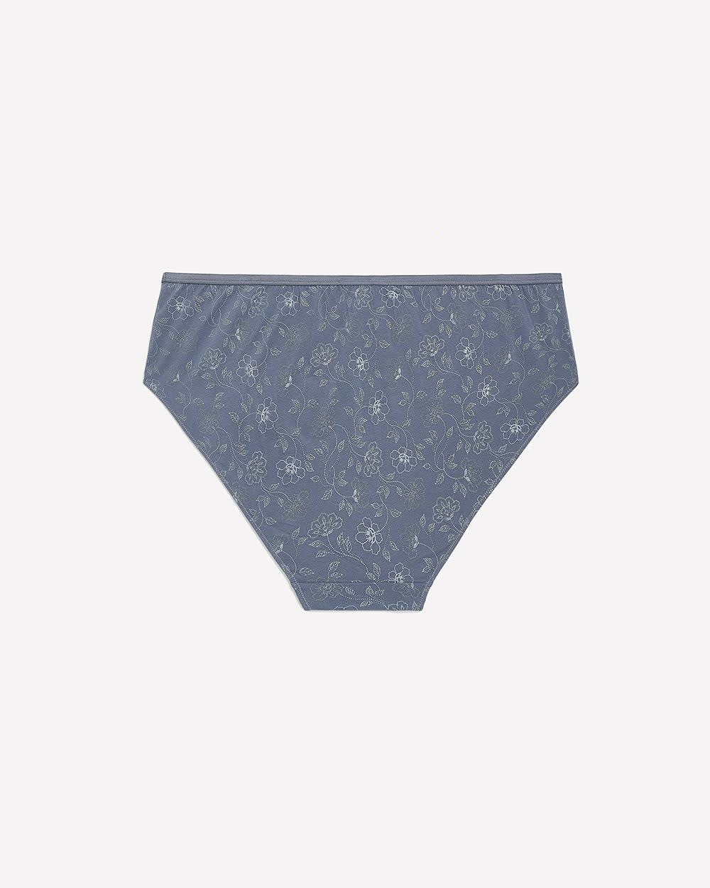 High-Cut Dotted Floral Cotton Brief - ti Voglio