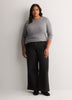 Fitted Long-Sleeve Rib Knit Tee