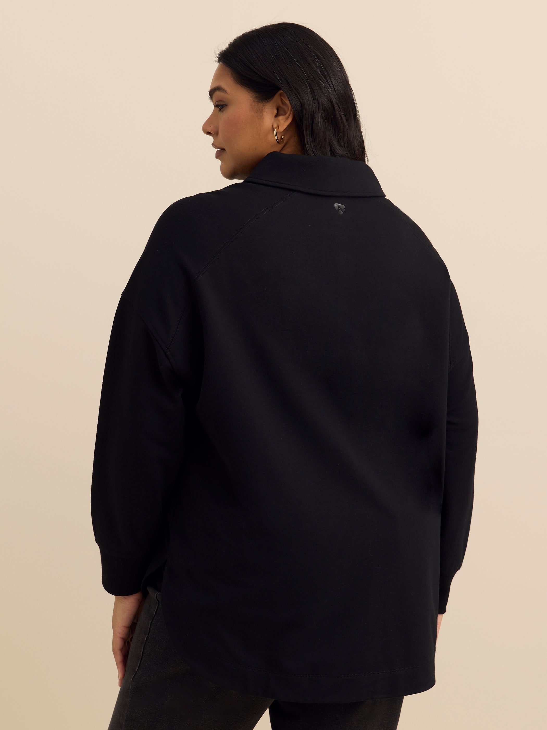 ActiveZone Polo Sweatshirt Curvy Fit French Terry Plus Size