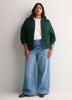 Straight Zippered Sweater Cardigan