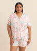 Responsible, Flamingo Short-Sleeve Buttoned-Down Pyjama Shirt - ti Voglio