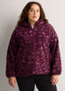 Hooded Red Leopard-Print Sherpa Zippered Jacket - Active Zone