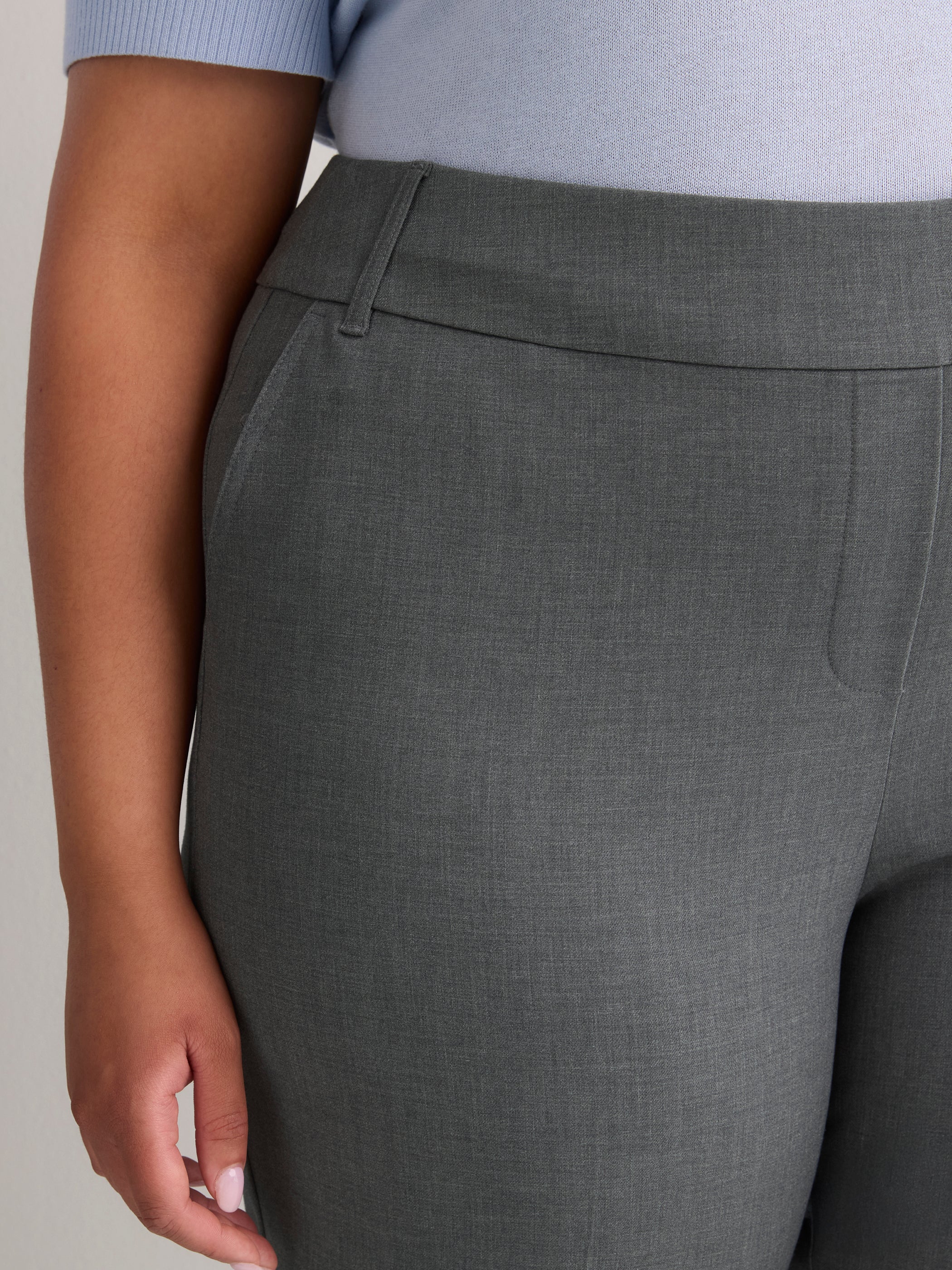 Heather Blue Straight-Leg Savvy Pant