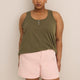 Lilac Curvy-Fit High-Rise Denim Shorts