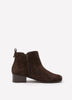 Extra Wide Width, Brown Suede Zipper Ankle Bootie