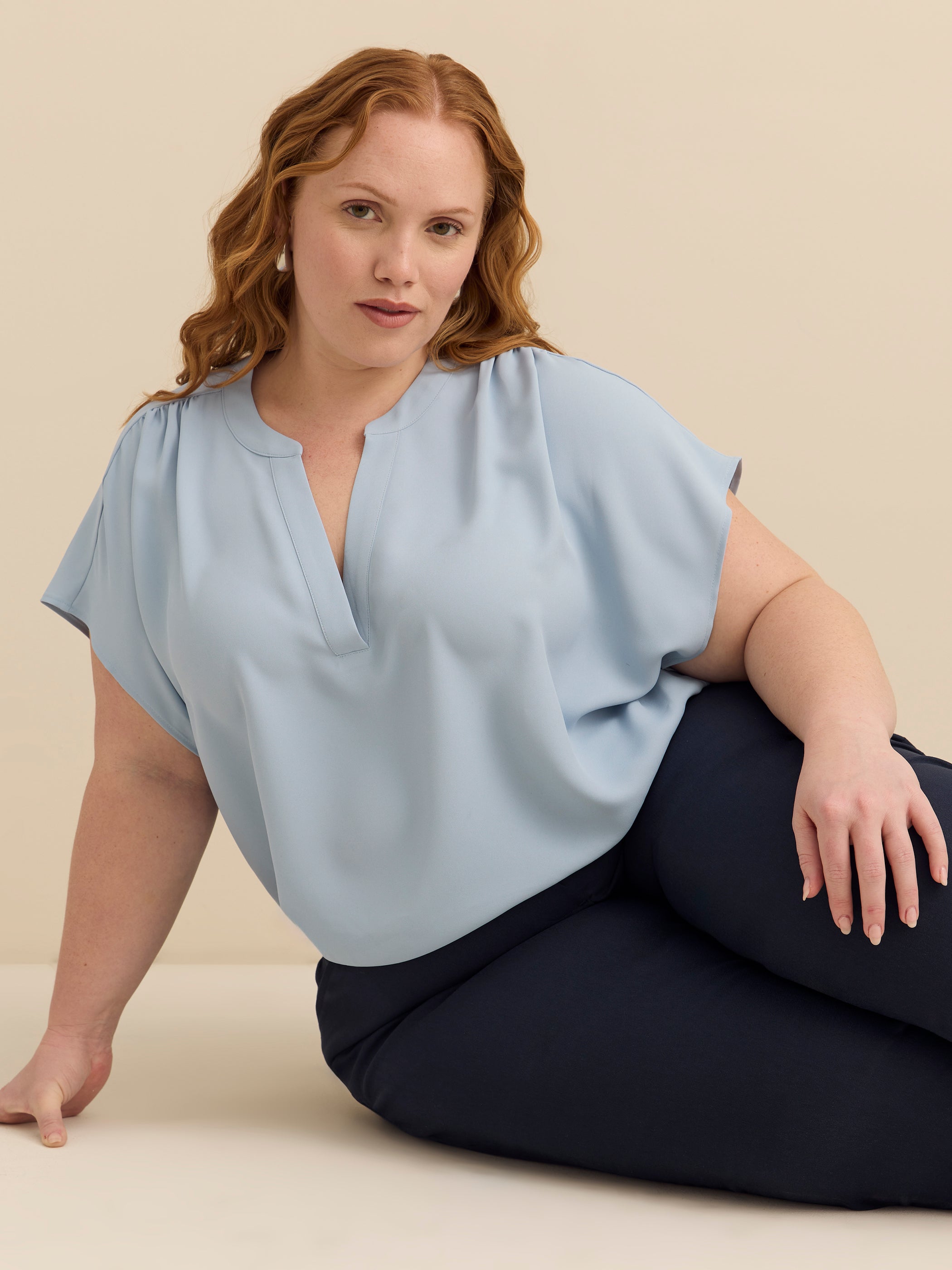 Cotton-Blend Savvy Pant with Pockets