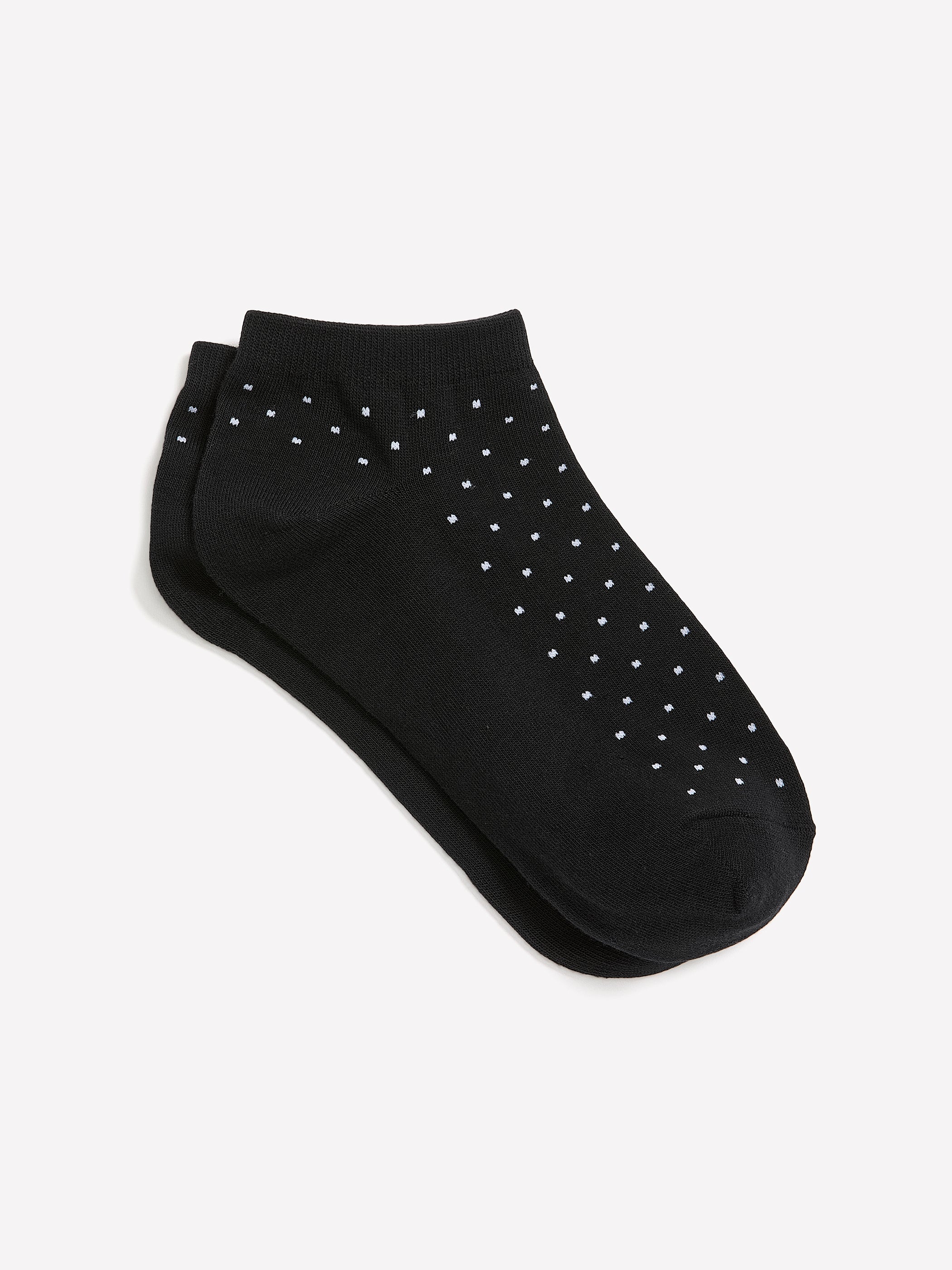 Black Micro Dot Ankle Socks