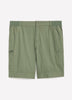 Bermuda en coton avec bande de taille côtelée
