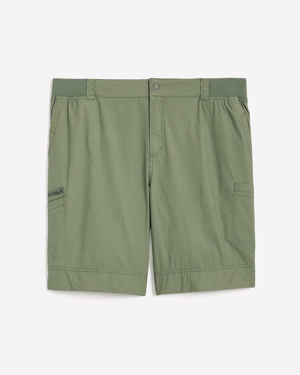 Bermuda en coton avec bande de taille côtelée