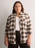 Plaid Flannel Buttoned-Down Tunic Shirt