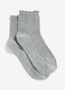 Chaussettes courtes texturées à rebord festonné